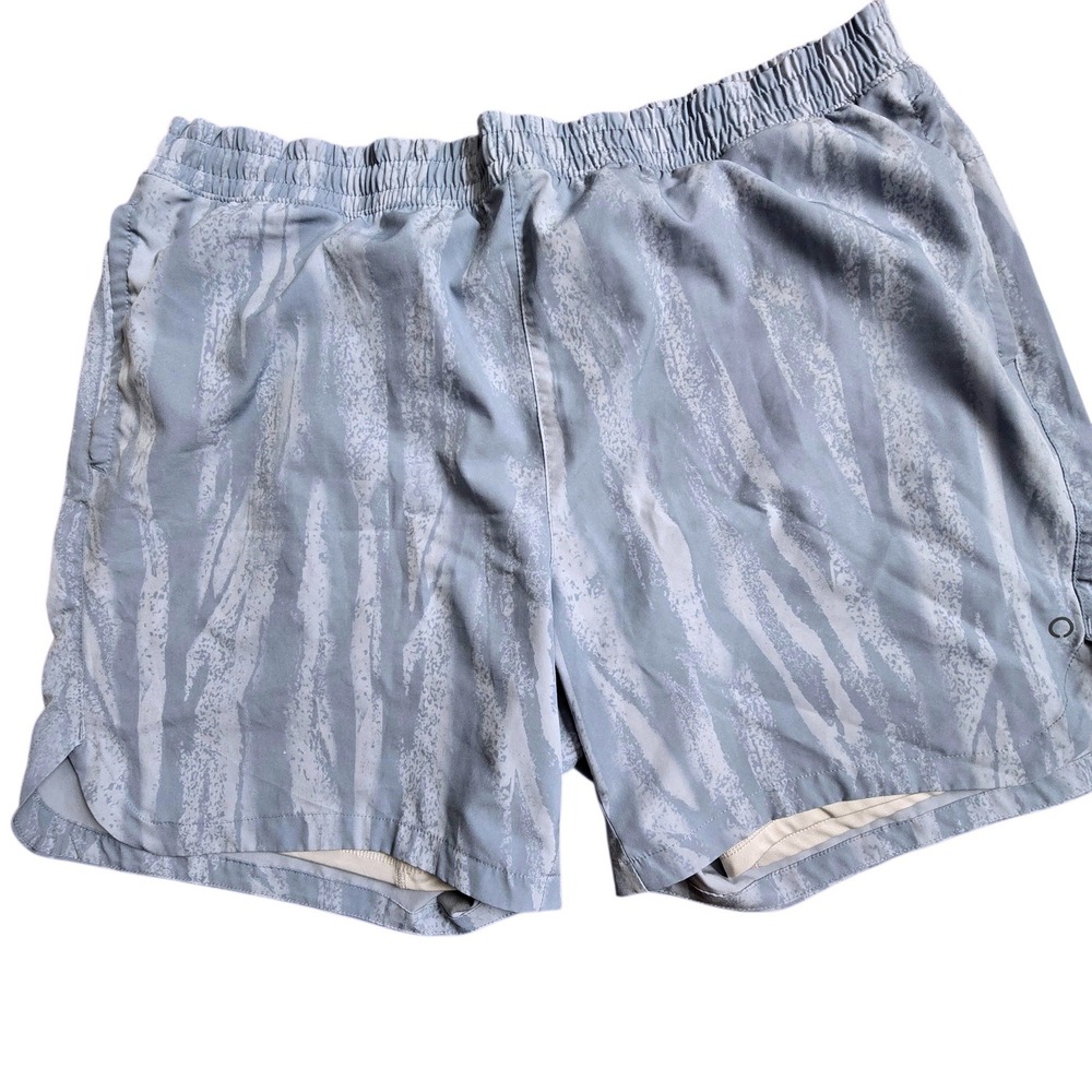 Skora Mens Qwick-Dry Running Shorts XL Grey Tiger‎ Stripe Compression Liner 7in